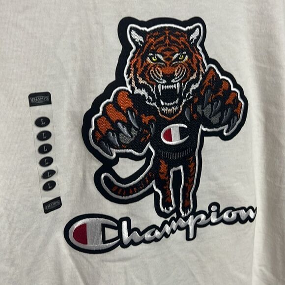 🔥🔥 Deadstock “NWT” CHAMPION HERITAGE TEE “Tiger” Embroidered - Men Sz Large - Picture 3 of 13